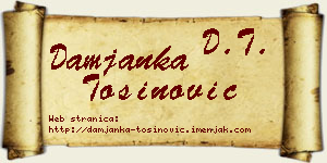 Damjanka Tošinović vizit kartica